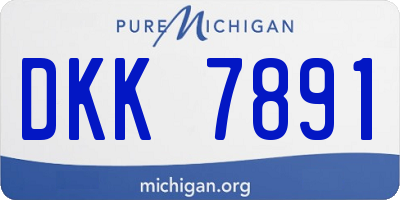 MI license plate DKK7891