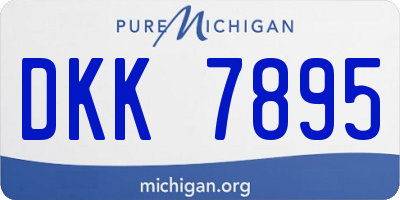 MI license plate DKK7895