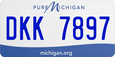 MI license plate DKK7897