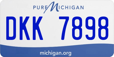 MI license plate DKK7898