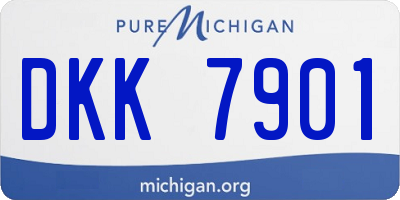 MI license plate DKK7901