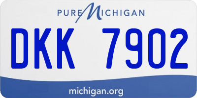 MI license plate DKK7902