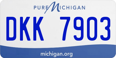 MI license plate DKK7903