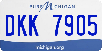 MI license plate DKK7905