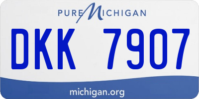 MI license plate DKK7907