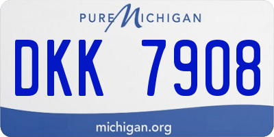 MI license plate DKK7908