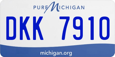 MI license plate DKK7910