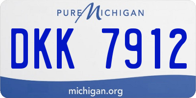 MI license plate DKK7912
