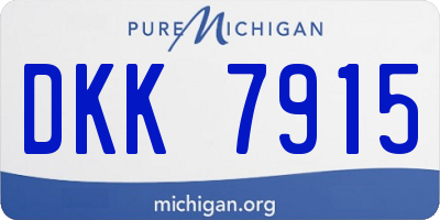 MI license plate DKK7915