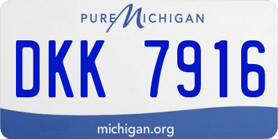MI license plate DKK7916