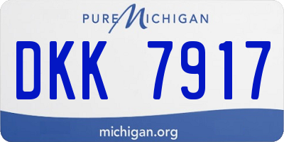 MI license plate DKK7917