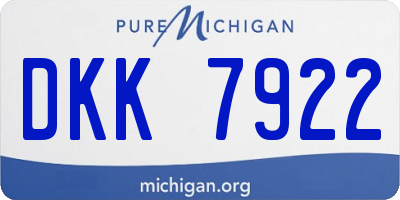 MI license plate DKK7922