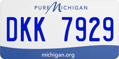 MI license plate DKK7929