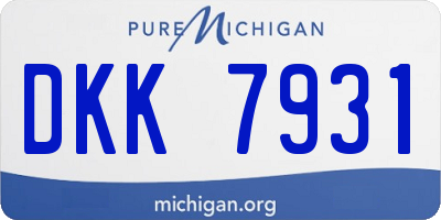 MI license plate DKK7931