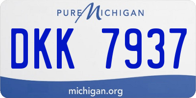 MI license plate DKK7937