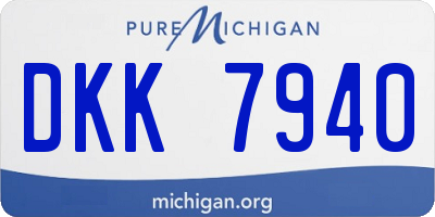 MI license plate DKK7940