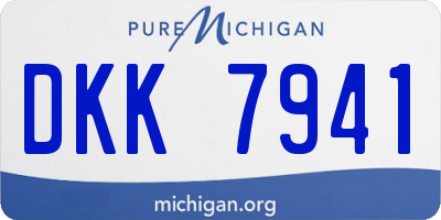 MI license plate DKK7941
