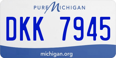 MI license plate DKK7945