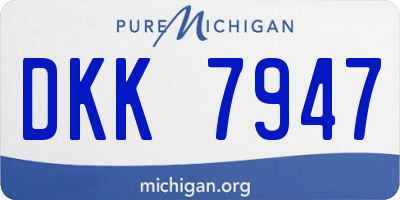 MI license plate DKK7947