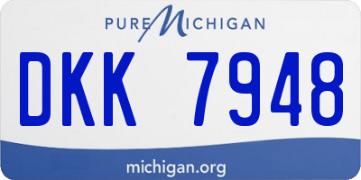 MI license plate DKK7948