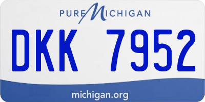 MI license plate DKK7952