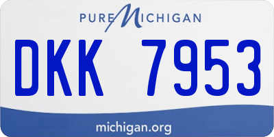 MI license plate DKK7953