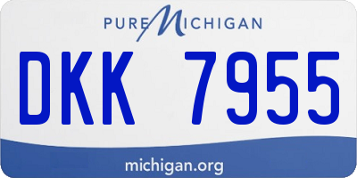 MI license plate DKK7955