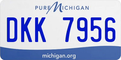 MI license plate DKK7956
