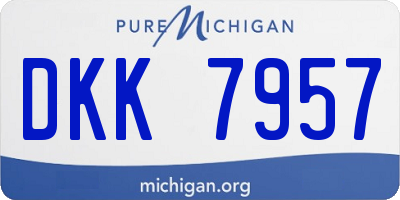MI license plate DKK7957
