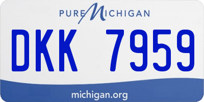 MI license plate DKK7959
