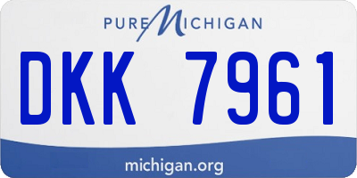 MI license plate DKK7961