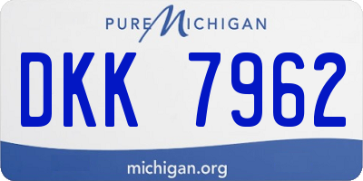 MI license plate DKK7962