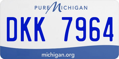 MI license plate DKK7964