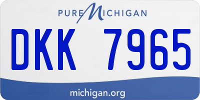 MI license plate DKK7965