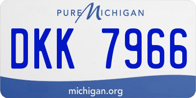 MI license plate DKK7966