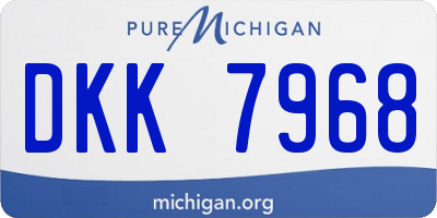 MI license plate DKK7968