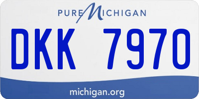 MI license plate DKK7970