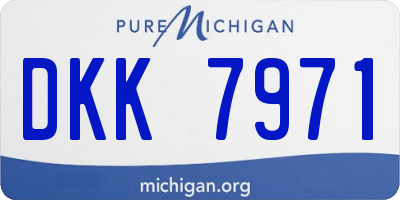 MI license plate DKK7971