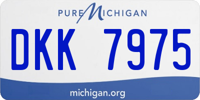 MI license plate DKK7975