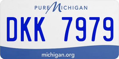 MI license plate DKK7979