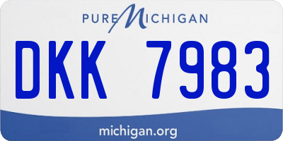 MI license plate DKK7983