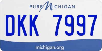 MI license plate DKK7997