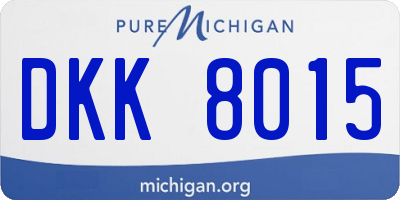 MI license plate DKK8015
