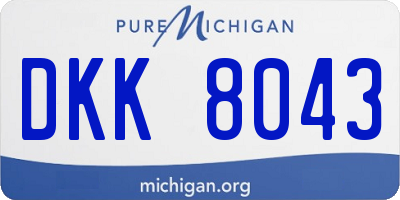 MI license plate DKK8043