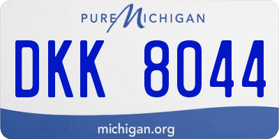 MI license plate DKK8044