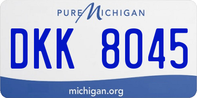 MI license plate DKK8045
