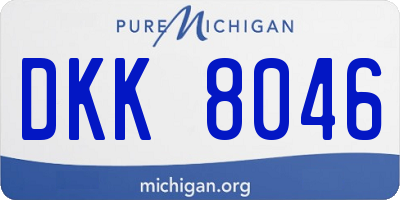 MI license plate DKK8046