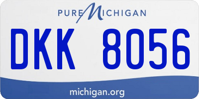 MI license plate DKK8056