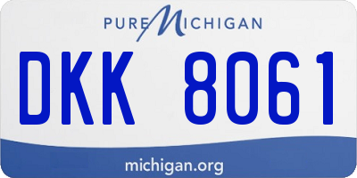 MI license plate DKK8061