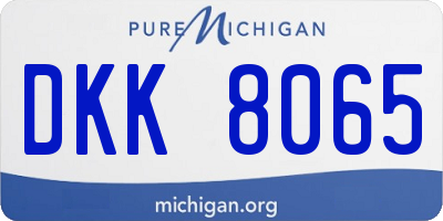 MI license plate DKK8065